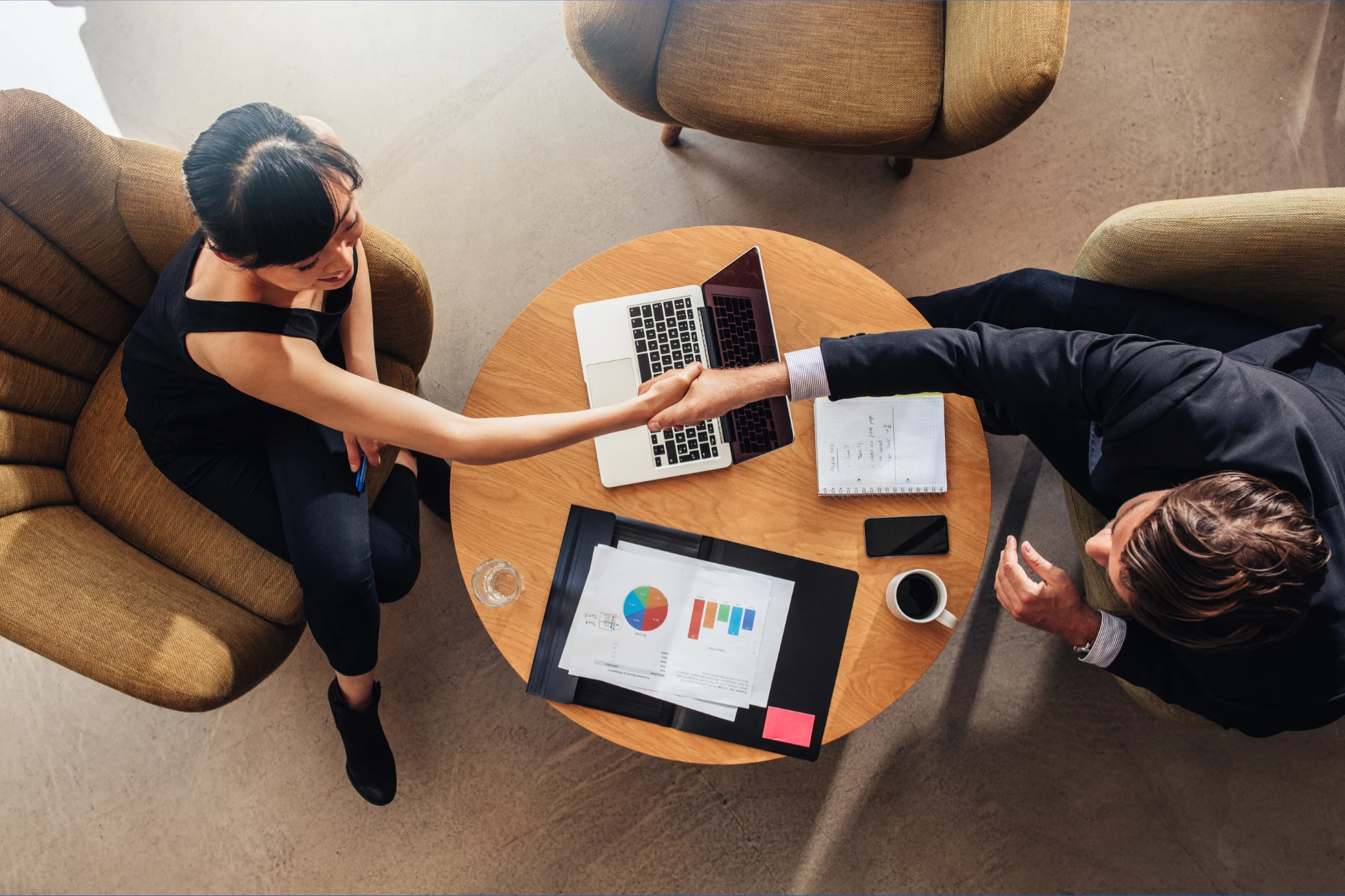 Business owner reviewing funding options